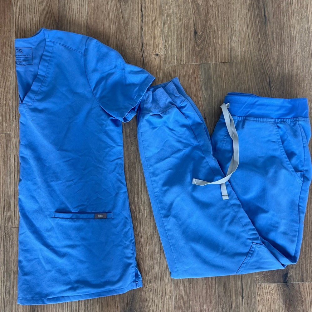 Figs ciel blue set